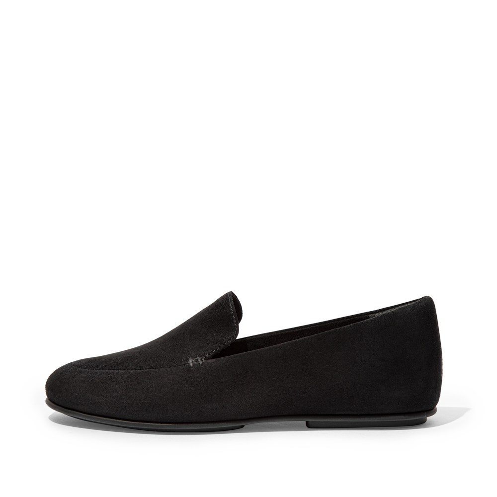 Fitflop Womens Loafers Black - Lena Suede - NK3857461